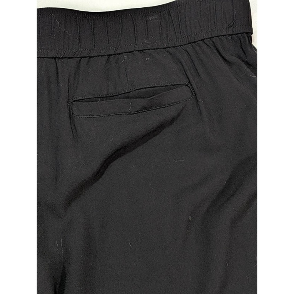 A.N.A Wide Leg Crop Pants Womens L Black Lagenlook Loungewear Travel Gaucho - Picture 4 of 11